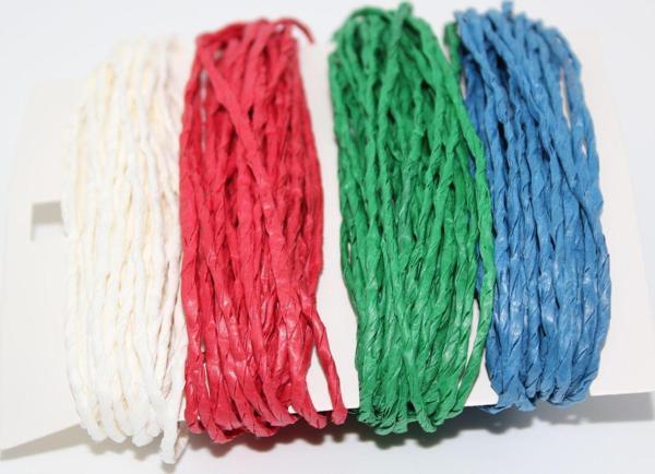 Renkli Kağıt İp - 4 renk Kırmızı, Beyaz,Yeşil, Mavi 30 metre IP102
 - Image 1