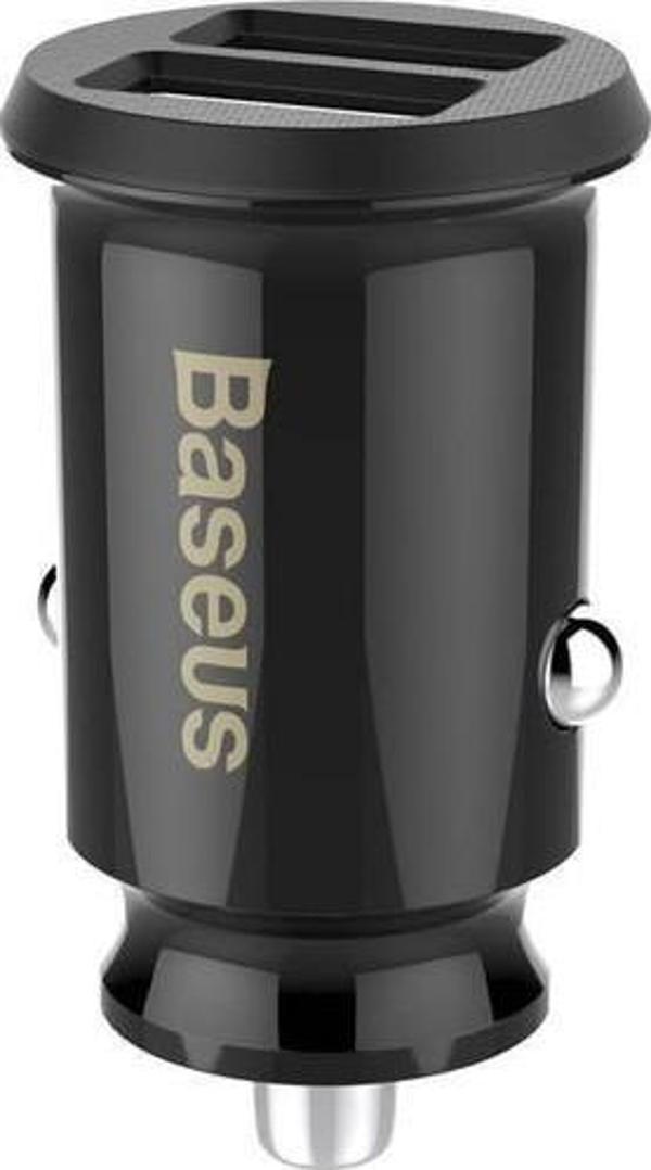 Baseus Mini Dual USB 3.1A Hızlı Araç Şarj Cihazı- Siyah - Image 1