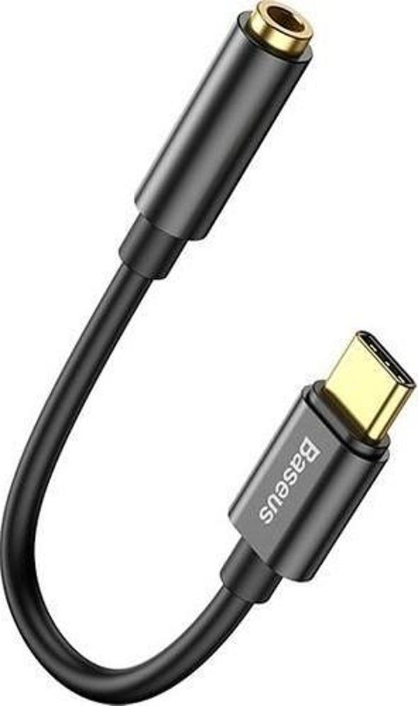 Baseus L54 Type-C Aux Kulaklık Adaptörü 3.5 Jack Ses Kablosu Siyah CATL54-01 - Image 1