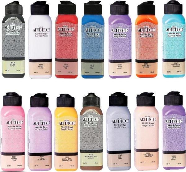 Artdeco Akrilik Boya 140 ml 14'lü SET - Image 1
