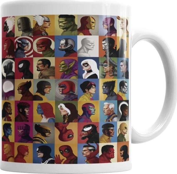 Baskı Dükkanı Marvel Portrait Kupa Bardak Porselen - Image 1
