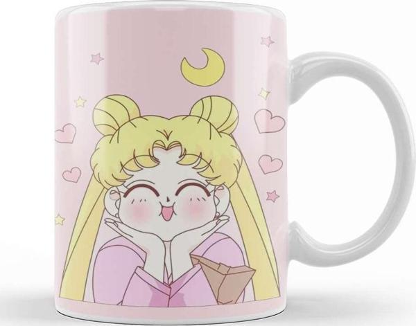 Baskı Dükkanı Sailor Moon Kawaii Kupa Bardak Porselen - Image 1