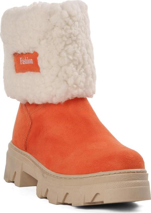 Ayakmod 2167-F Narçiçeği İçi Kürklü Kız Çocuk Bot - Image 1