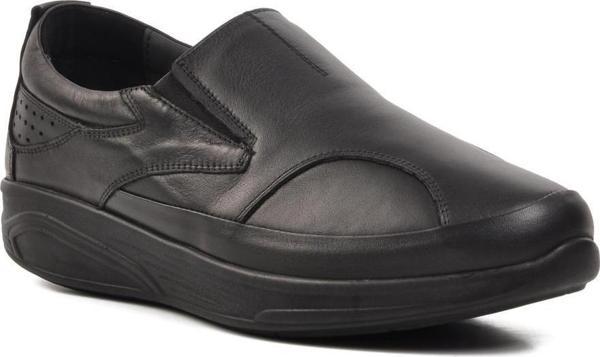 Ayakmod 2585 Siyah Hakiki Deri Erkek Casual Ayakkabı - Image 1
