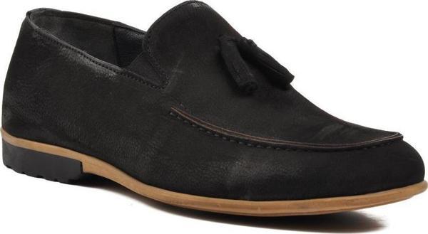 Ayakmod 7105 Siyah Nubuk İçi Dışı Hakiki Deri Erkek Loafer Ayakkabı - Image 1