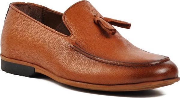 Ayakmod 7105 Taba İçi Dışı Hakiki Deri Erkek Loafer Ayakkabı - Image 1