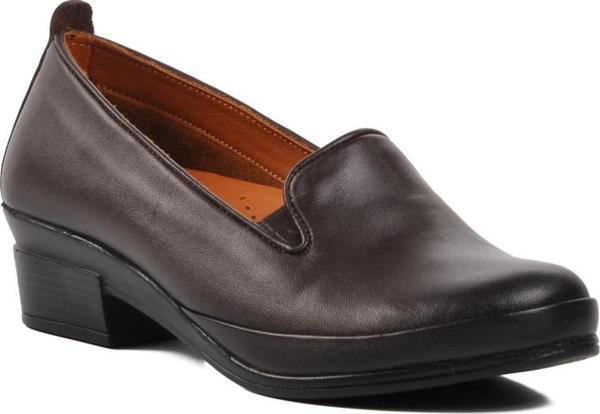 Ayakmod 82-24K Kahve Hakiki Deri Kadın Casual Ayakkabı - Image 1