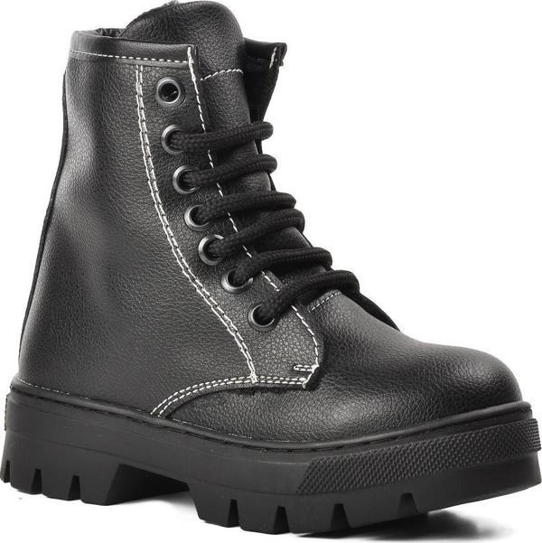 Ayakmod Arz 2301002-P Siyah İçi Kürklü Fermuarlı Çocuk Bot - Image 1