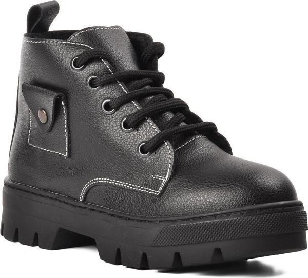 Ayakmod Arz 2301003-F Siyah İçi Kürklü Fermuarlı Çocuk Bot - Image 1