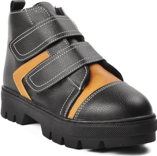 Ayakmod Arz 2301004-F Siyah-Camel İçi Kürklü Cırtlı Çocuk Bot - Image 1