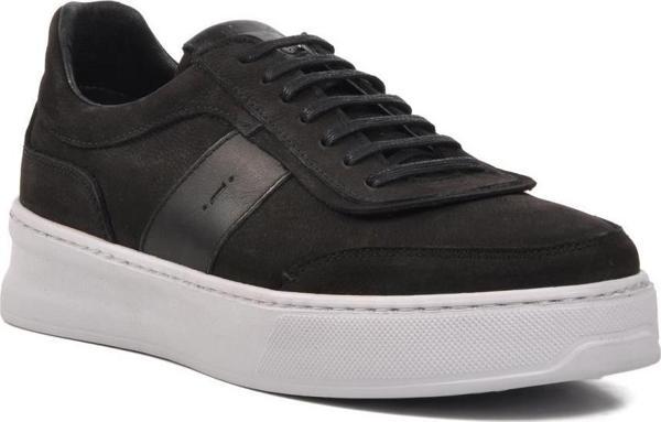 Ayakmod Cosmo Siyah Nubuk Hakiki Deri Erkek Günlük Ayakkabı - Image 1