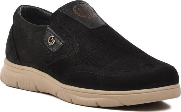 Ayakmod D2301 Siyah Nubuk Hakiki Deri Erkek Günlük Ayakkabı - Image 1