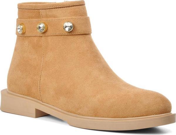 Ayakmod K020 Bej Süet Kadın Bot - Image 1