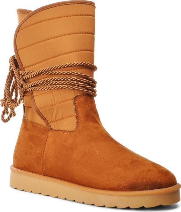 Ayakmod K706 Taba Süet İçi Polarlı Kadın Bot - Image 1