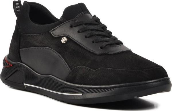 Pierre Cardin 62321 Siyah Nubuk Hakiki Deri Erkek Casual Ayakkabı - Image 1