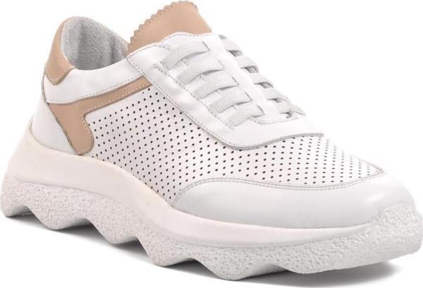 Venüs 2314004 Beyaz İçi Dışı Hakiki Deri Kadın Sneaker - Image 1
