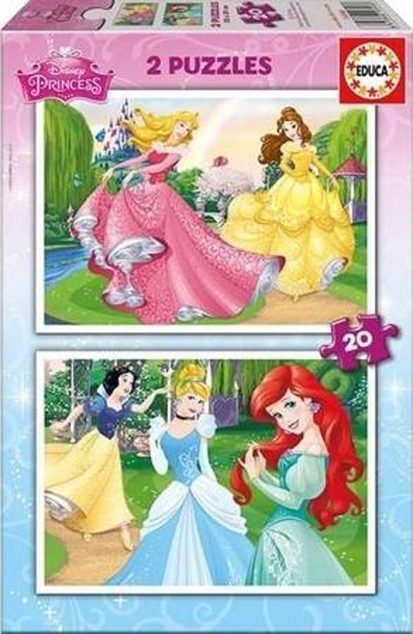 Educa 16846 Disney Princess 2x20 Parça Puzzle - Image 1