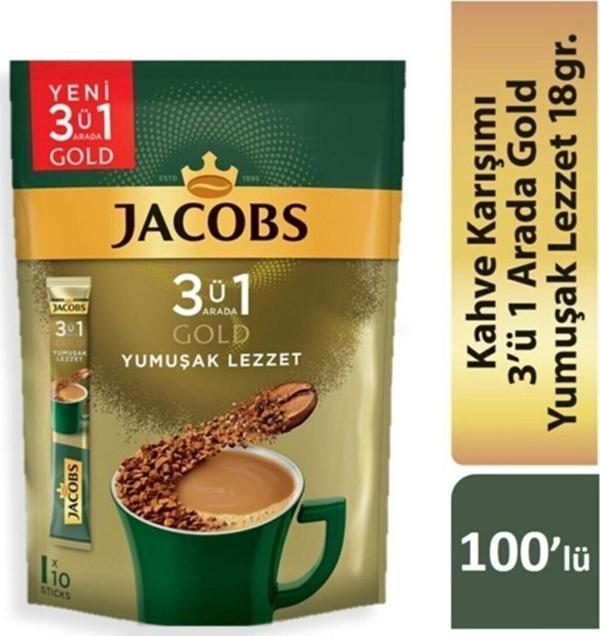 3ü1 Arada Gold Kahve Karışımı Yumuşak Lezzet 100 Adet - Image 1