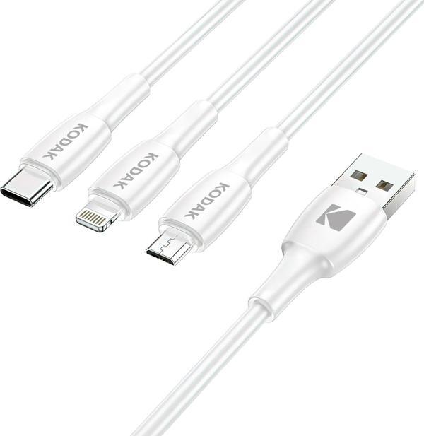 Kodak Android ve iPhone için USB / 3in1 Kablo - 1.0 Metre - Image 1