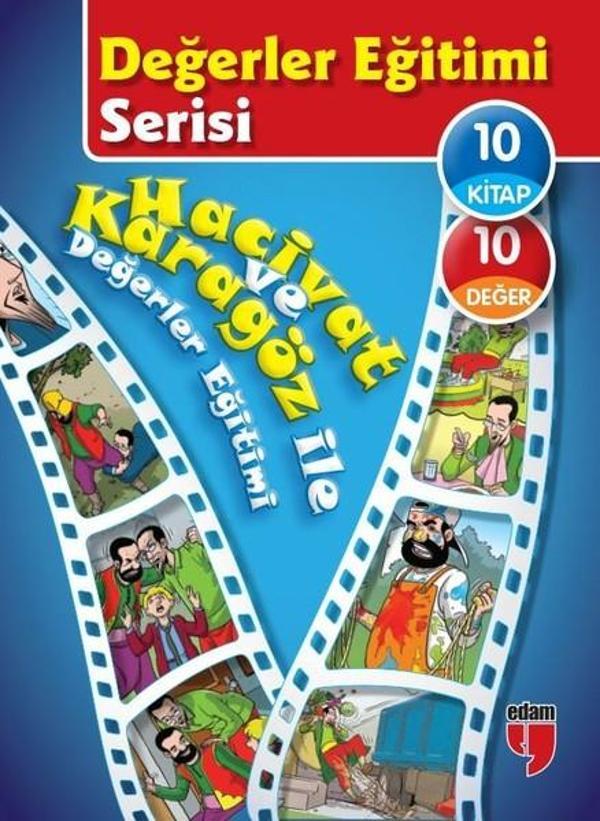 Hacivat ve Karagöz ile Değerler Eğitimi-10 Kitap Takım Değerler Eğitimi Serisi - Edam Yayınevi - Image 1