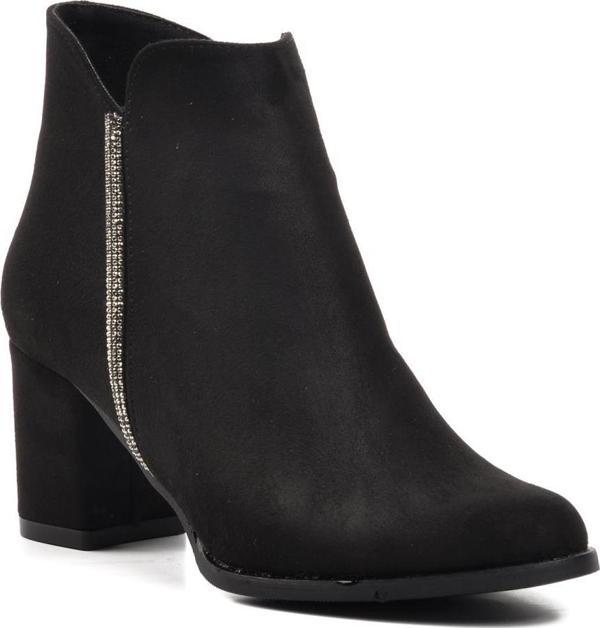Ayakmod 262079 Siyah Süet Kadın Topuklu Bot - Image 1
