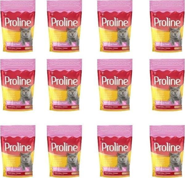 Proline Renkli Taneli Tavuklu Yetişkin Kedi Maması 400 Gr X 12 Adet - Image 1