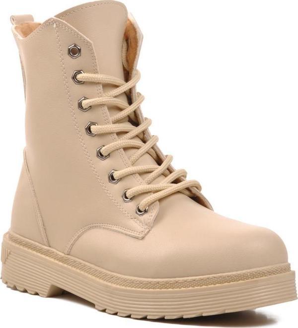 Ayakmod 525316 Bej İçi Kürklü Kadın Postal Bot - Image 1