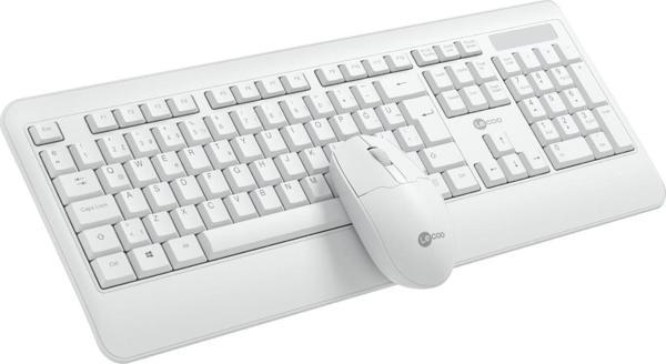 Lenovo Lecoo KW202 Kablosuz Türkçe Q Klavye & Mouse Set Beyaz - Image 1
