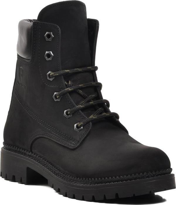 Ayakmod 90001-9 Siyah Nubuk İçi Polarlı Hakiki Deri Unisex Bot - Image 1