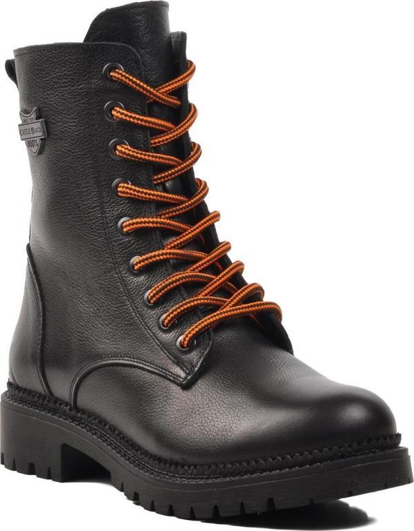 Ayakmod 90006-1 Siyah İçi Polarlı Hakiki Deri Kadın Bot - Image 1