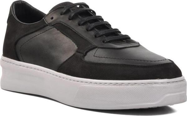 Ayakmod Cosmo-55 Siyah-Siyah Nubuk Hakiki Deri Erkek Casual Ayakkabı - Image 1