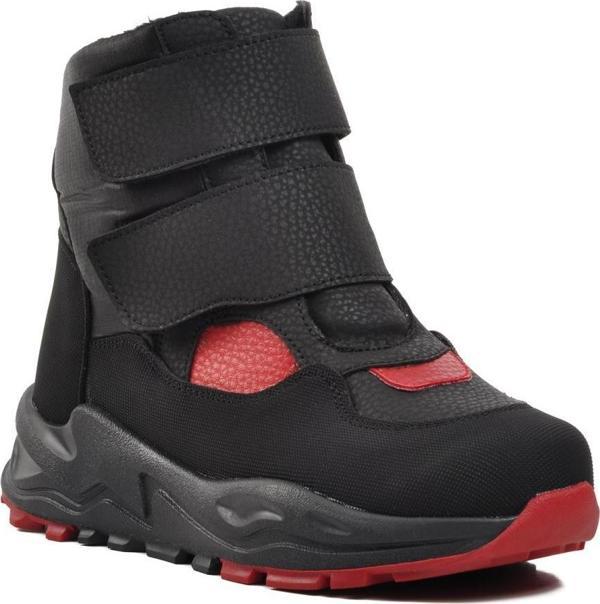 Ayakmod FY224-F Siyah-Kırmızı İçi Polarlı Çocuk Kar Botu - Image 1