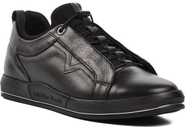 Voyager 4304 Siyah Hakiki Deri Erkek Günlük Ayakkabı - Image 1