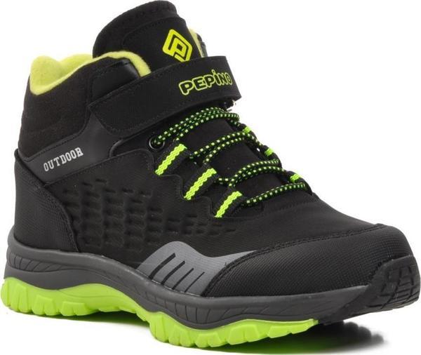 Pepino 1391-F Siyah-Fosfor Sarı İçi Polarlı Çocuk Outdoor Bot - Image 1