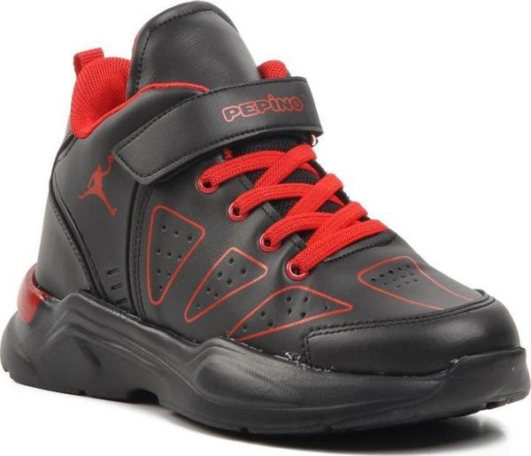 Pepino 1522-F Siyah-Kırmızı Cırtlı Çocuk Basketbol Ayakkabısı - Image 1