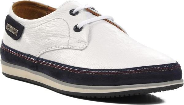 Pierre Cardin 62333 Beyaz Hakiki Deri Erkek Casual Ayakkabı - Image 1