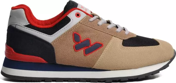 Walkway Benin Bej-Lacivert-Kırmızı Kadın Sneaker - Image 1