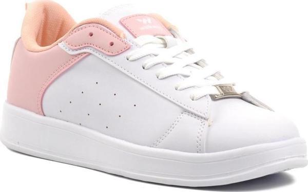 Walkway Lena Beyaz-Pudra Unisex Sneaker - Image 1