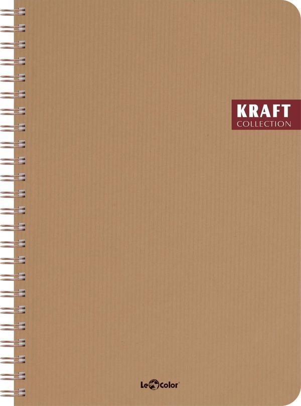 Kraft Ofis Defter Spiralli Kareli Kahve - Image 1