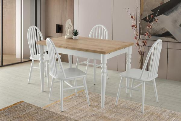 Didim Ada Açılır Mutfak Masa Sandalye Takımı 80x120 - Image 1