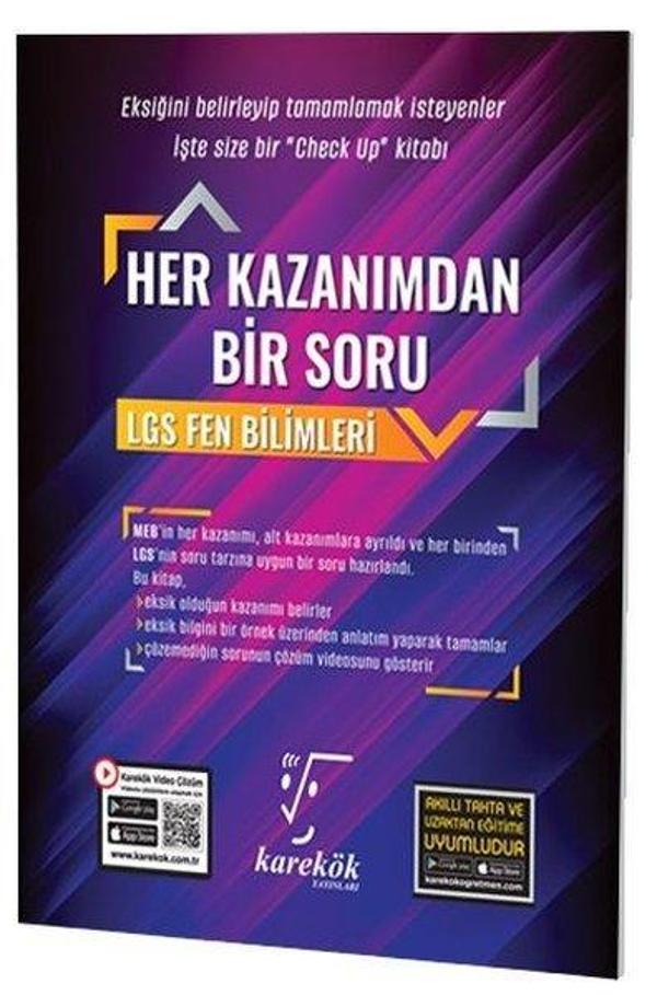 LGS Fen Bilimleri Her Kazanımdan Bir Soru - Karekök Eğitim Yayınları - Image 1