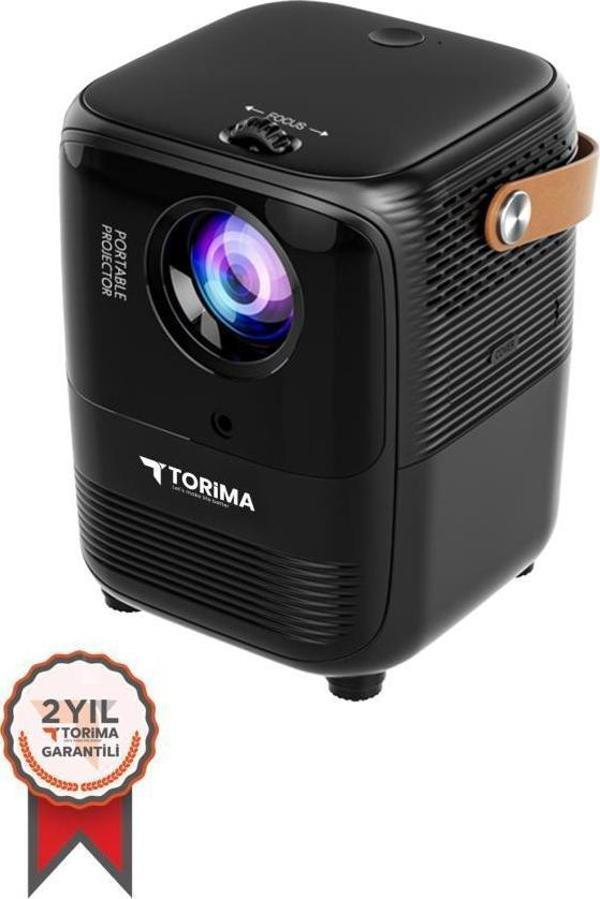 Torima Siyah T11 Projeksiyon Ev Sineması Bluetooth Wifi Akıllı Android Tv 1080p Hoparlör Smart 4k Youtube Türkçe - Image 1