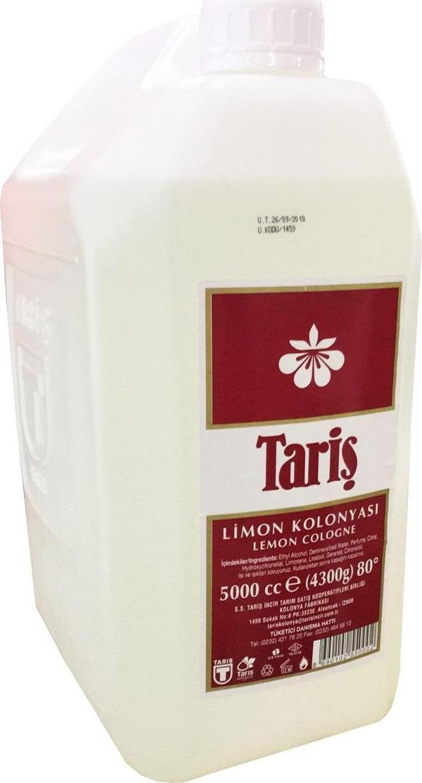 Tariş Limon Kolonyası 80 Derece 5 LT Pet Bidon - Image 1