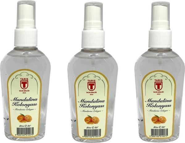 Tari̇ş Sprey Mandalina Kolonyası 80 ml - 3'lü - Image 1