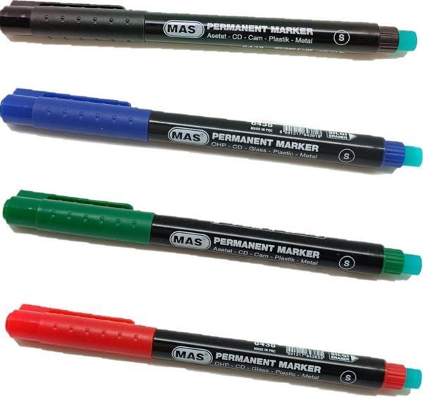 Mas Asetat Kalemi (Cd Kalemi) S Boy 4 Renk Kartela 6439 - Image 1