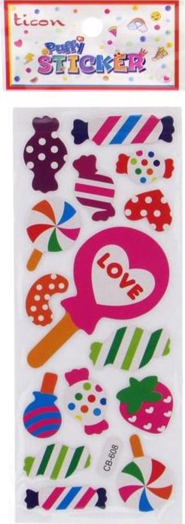 Ticon Puffy Sticker Şeker Tps-009/5 (20 Li Paket) - Image 1