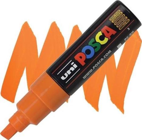 Uni-Ball Posca Boyama Kalemi 8.0 Su Bazlı Poster Markörü Sarı PC-8K (6 Lı Paket) - Image 1