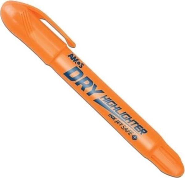 Amos Dry Highlighter Fosforlu Kalem Turuncu 12’Li Hld12Dor - Image 1