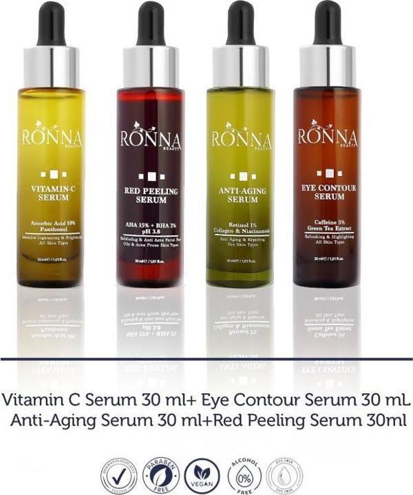 Ronna Beauty Canlandırıcı Koyu Leke Düzeltici Renk Tonu Eşitleyici Bakım Seti - Image 1
