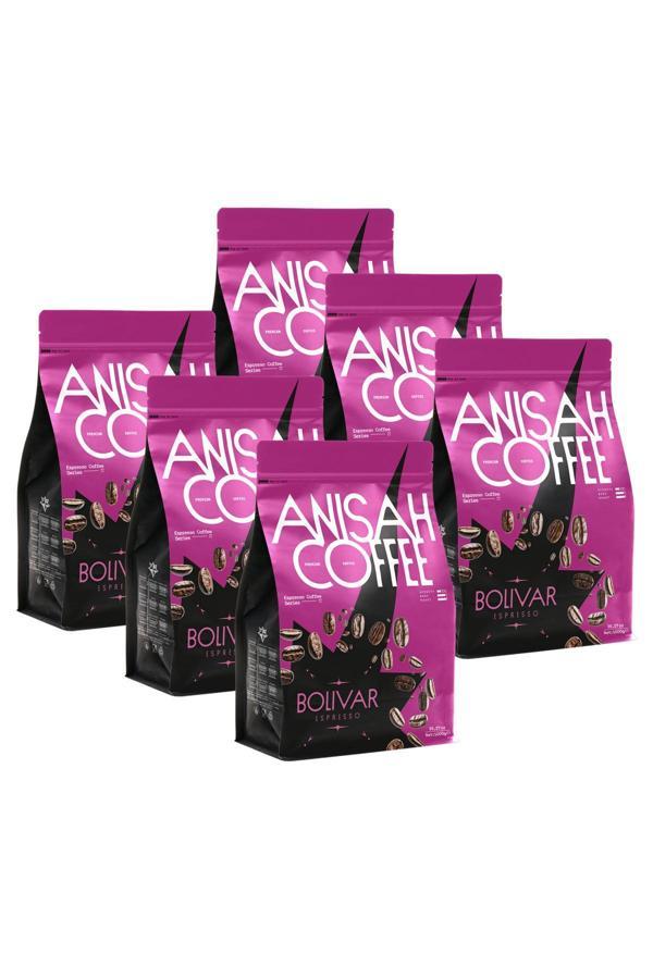 Anisah Coffee 6 X 1000 gram Bolivar Espresso Çekirdek Kahve - Image 1